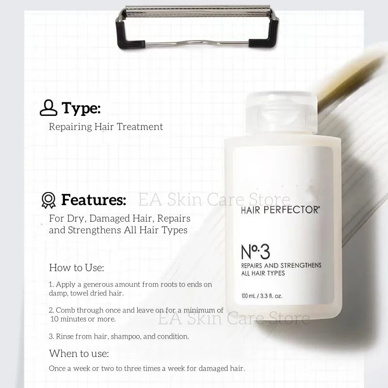 Shampoo Tinte Para El Cabello Hair Repair System Kit No. 3, 4, 5, 6, 7, Intensive Bond Building Strengthens Repairs Hydrates