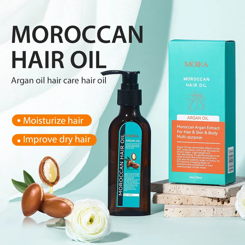 100ml Morocco Dense Hair Essential Oil Jojoba Seed Oil Repair Hairs Damage Prevent Hair Loss Smooth Hairs Nourish Hair Care Oil