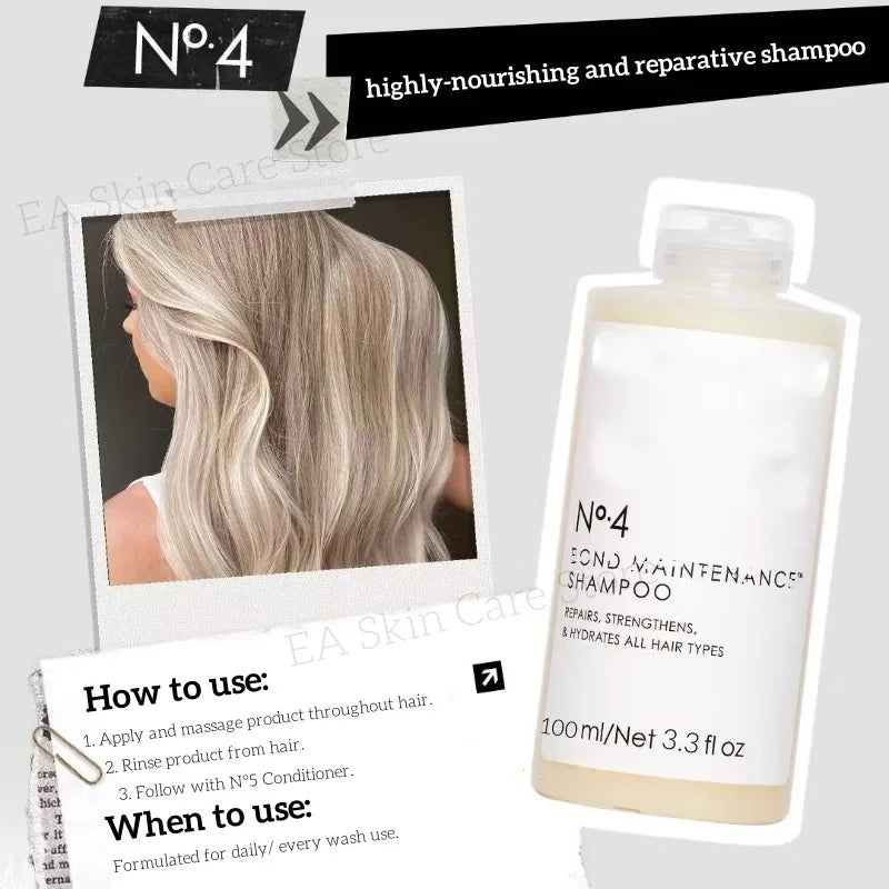 Shampoo Tinte Para El Cabello Hair Repair System Kit No. 3, 4, 5, 6, 7, Intensive Bond Building Strengthens Repairs Hydrates